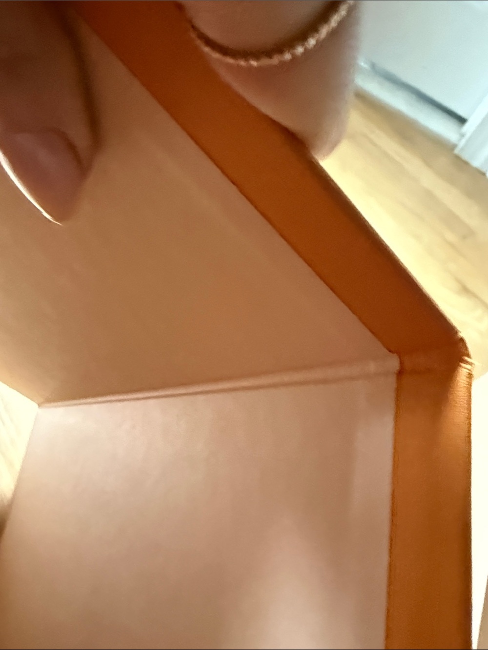 Louis Vuitton Orange Box with Navy Logo - Picture 7 of 10